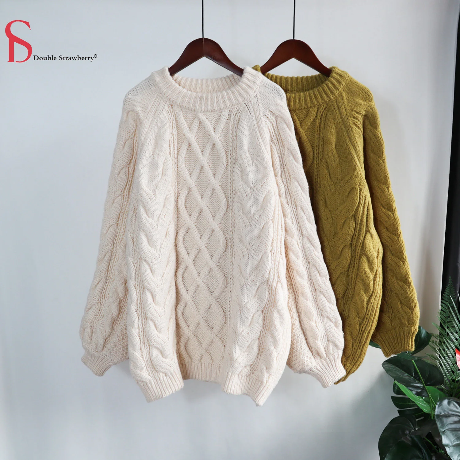 

Heavy Thickened Industry Fried Dough Twist Sweater Pullover Women's Autumn and Winter New Korean Version Loose Vintage Knit Top