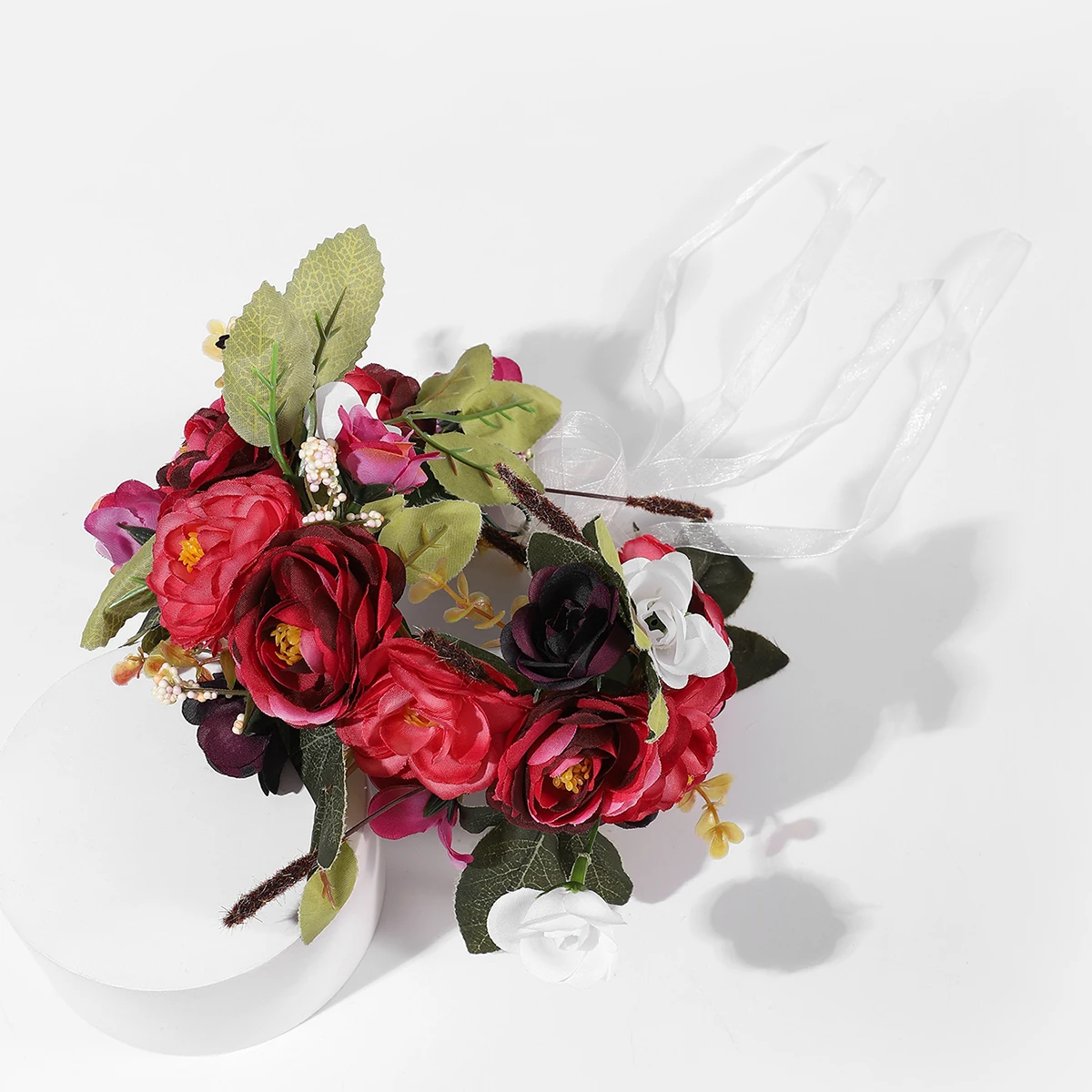 Корейский Стиль Sweet Corolla Пляжное Свадебное Искусство Имитация Ткани Украшения