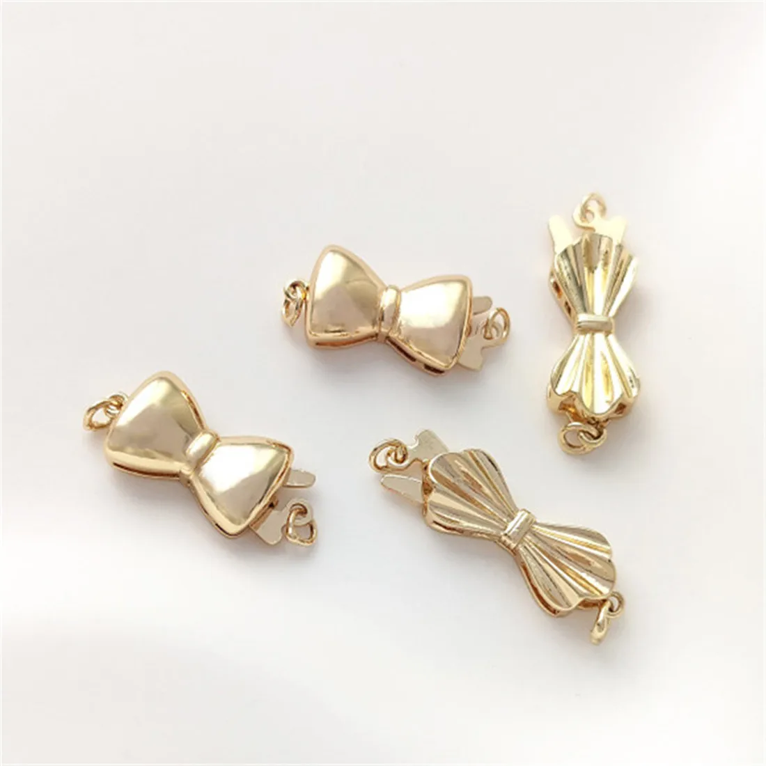 Пряжка-бант из 14-каратного золота Пряжка ручной работы для рукоделия жемчужная