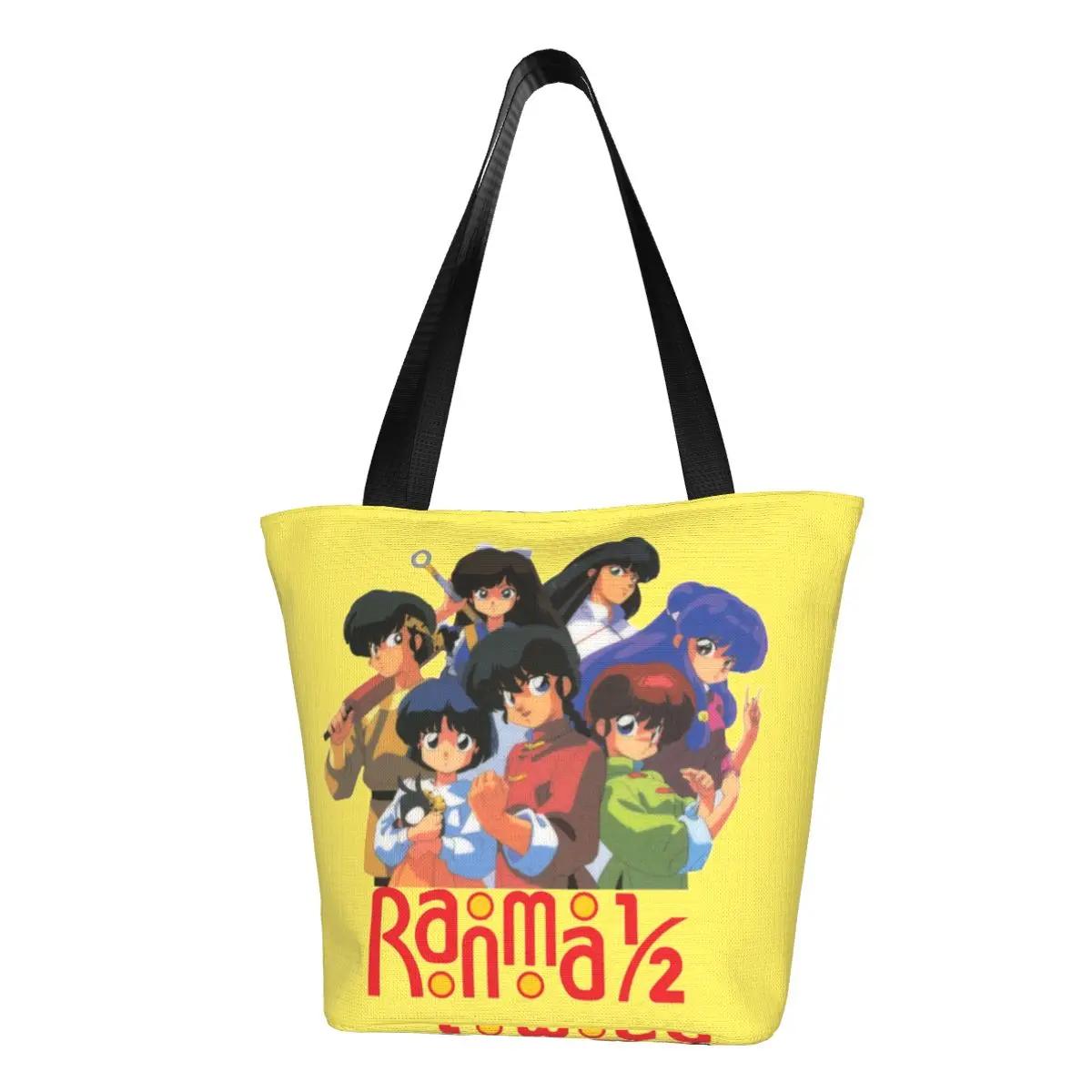 

Ranma Group With сумка для покупок с логотипом genma saotome японский милый подарок многоразовая сумка