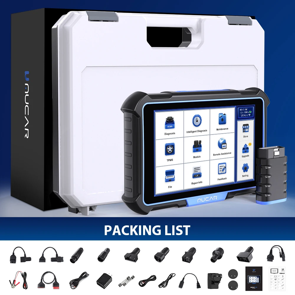 

MUCAR VO8 OBD2 сканер профессиональный автоматический код кодирования ECU двунаправленный тест полная система 34 сброс OBD 2 автомобильные диагностические инструменты