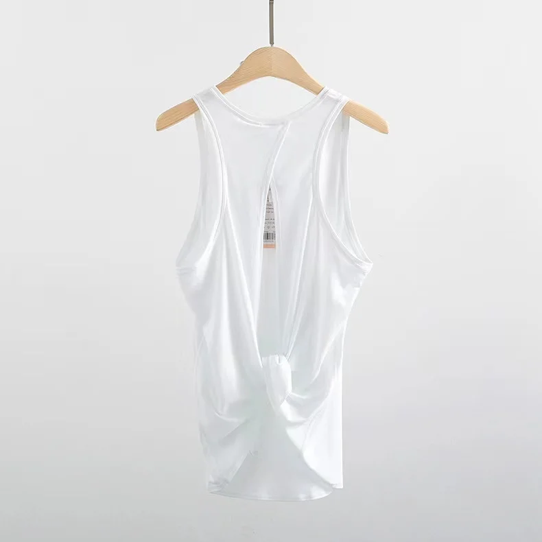 Lulu Top Activewear Naked-Feel Athletic Vest Open Back Yoga 4way stretch fabric Sexy Sleeveless Blouse Sport Fitness Tank Tops