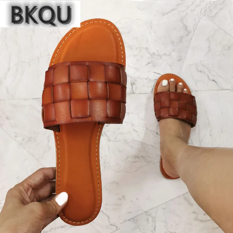 

2022 Summer New Gladiator Women's Sandals Breathable Flat Open Toe Women's Beach Shoes Non-Slip Solid Color Ladies Slippers