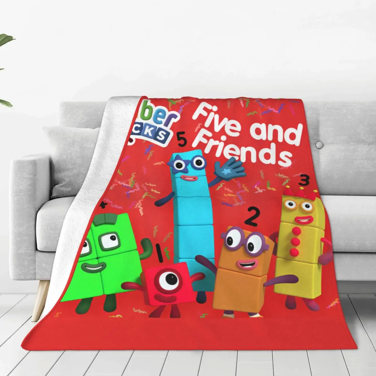 N-Numberblocks-s мультяшные одеяла декоративное фланелевое одеяло для спальни супер