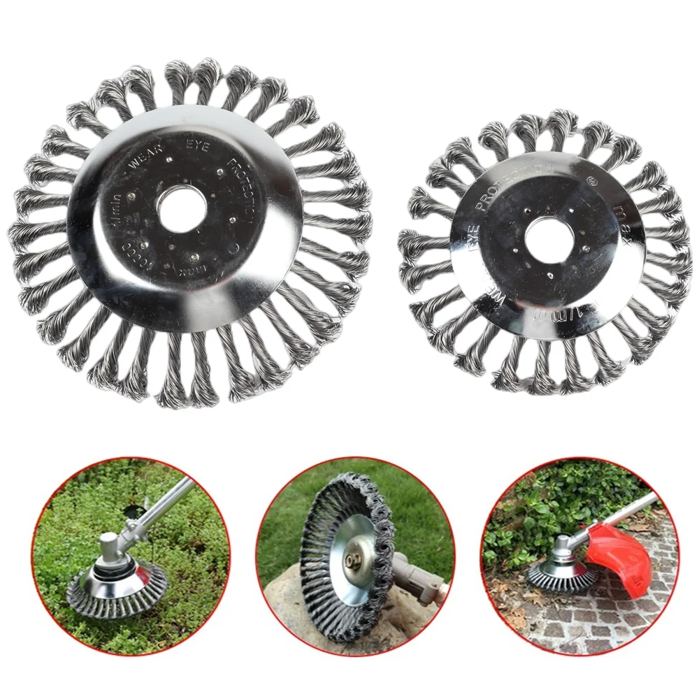 150mm/190mm Garden Steel Wire Trimmer Head and Gearbox Fixing Kit Grass Brush Cutter Dust Removal Weeding Plate for Lawnmower images - 6