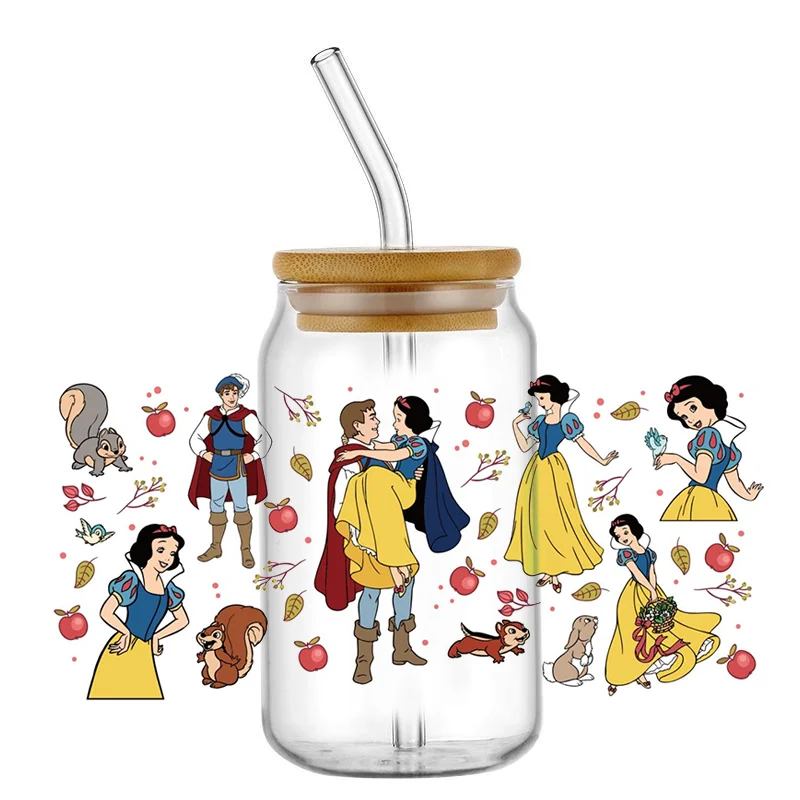 Фото Наклейки Funko Snow White Princess, 17 листов, УФ-печать, DTF-пленка. Можно использовать на кружках, стеклянных шкафах, телефонах, компьютерах, столах и т.д. №3