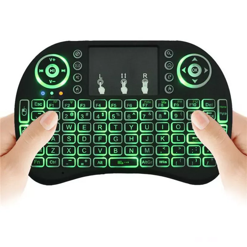 

i8 keyboard 2.4GHz Wireless Keyboard with Touchpad Fly Air Mouse Remote Control For Android TV BOX PS3 PC Seven Colors Backlight