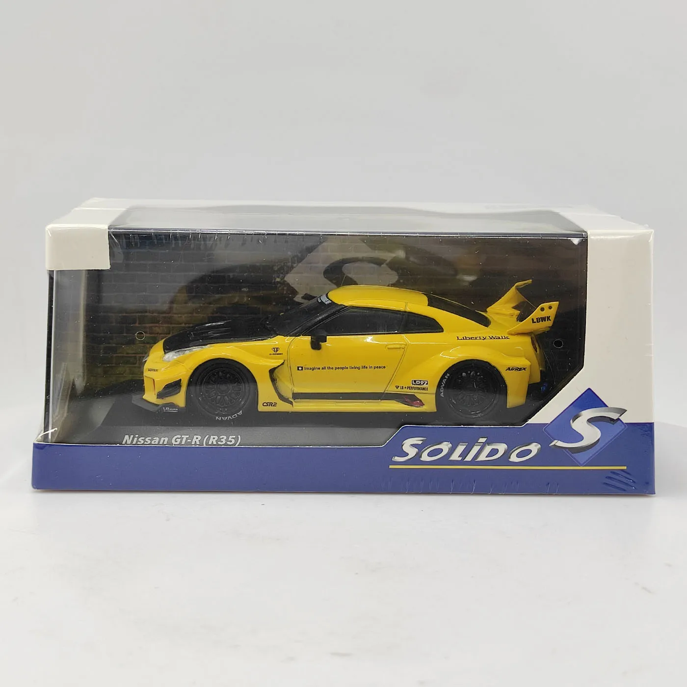 Модель автомобиля SOLIDO S GT-R R35, масштаб 1:43, желтый цвет, литая под давлением, из сплава (art.: 3920dae024e3e) - 3920dae024e3e