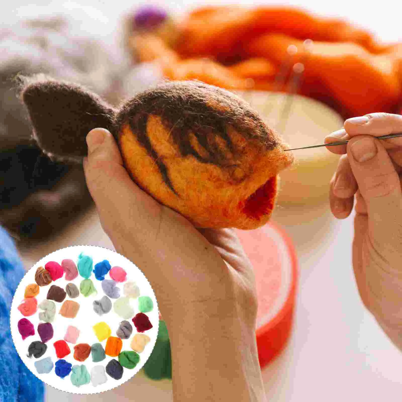 36 цветов шерстяное ровинговое волокно шерстяная пряжа ровинтинг для игольчатого