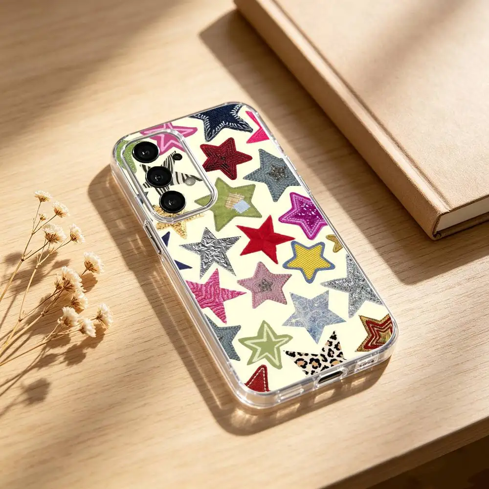 Прозрачный чехол C-Colorful Star Evil Eye для Samsung S25, 24, 21, 22, 23, 30, Ultra, 20, Plus, Fe, Lite, Note (art.: 3920d9dcf487f) - 3920d9dcf487f