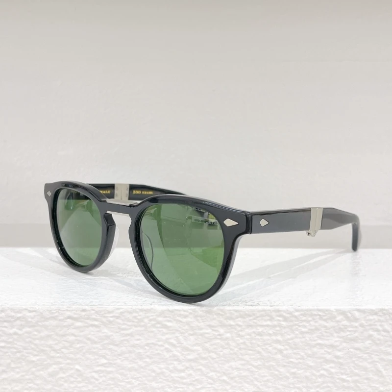 

Солнцезащитные очки-талисманы для мужчин и женщин, роскошные брендовые дизайнерские круглые ацетатные ретро солнечные очки Джонни Депп со складками