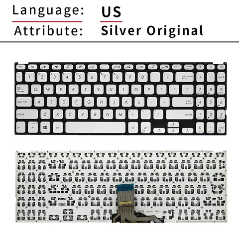 Клавиатура ноутбука BR SP для ASUS Vivobook X509 M509 M509DA, X515DA, X515MA, FL8700, FL8700d, Y5200F, V5200JP, V5200U, Русская раскладка США