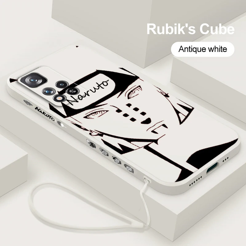 

Anime Japanese N-Narutos Cool Liquid Left Rope Cover Phone Case For Xiaomi Redmi Note 12 11 11S 11T 10S 10 9S 9T 9 Pro Plus 5G