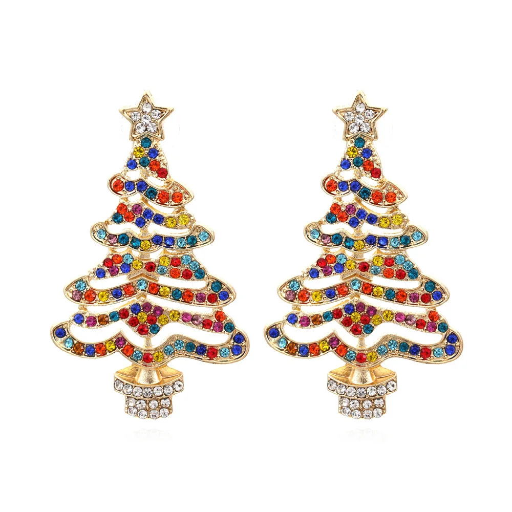 

New Trendy Statement Christmas Tree Earrings For Women Santa Claus Snowman Drop Earrings Jewelry Girls Christmas Gifts Wholesale