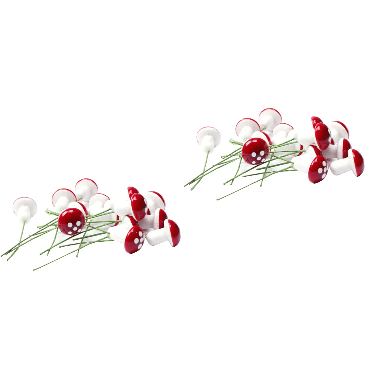

20 pcs Mini Mushroom for Garden Ornament Flower Pots Bonsai Micro Landscape Decor (Red)