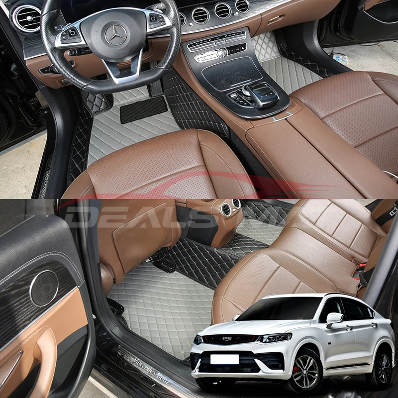 

Car Floor Mats For Geely Tugella 2019 2020 Carpet Rugs Pad Luxury Nappa Leather Interior Details Auto Accessories