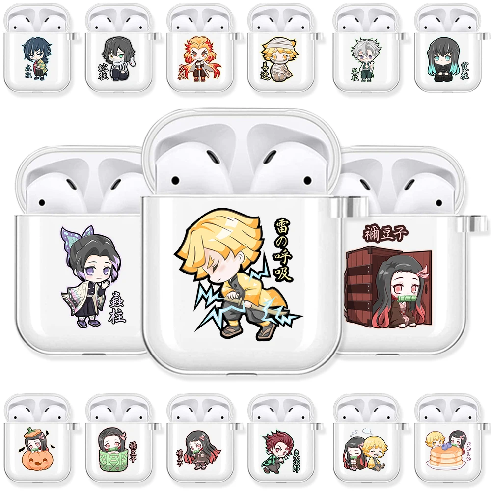 

Cute Demon Slayer Tanjirou Nezuko Zenitsu TPU Case for Airpods Pro 3 2 1 Anime Kimetsu No Yaiba Soft Airpod Cover Earphone Cases