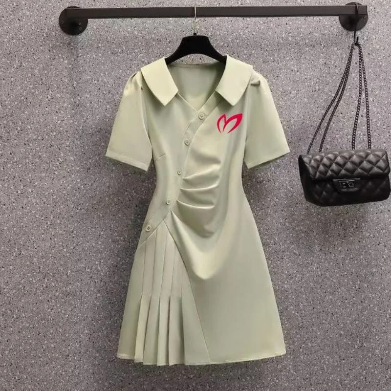 

Luxury Brand Women's Golf Embroidery Dress 2023 Summer New Fashion Women's Thin Skirt Women's Long Dress