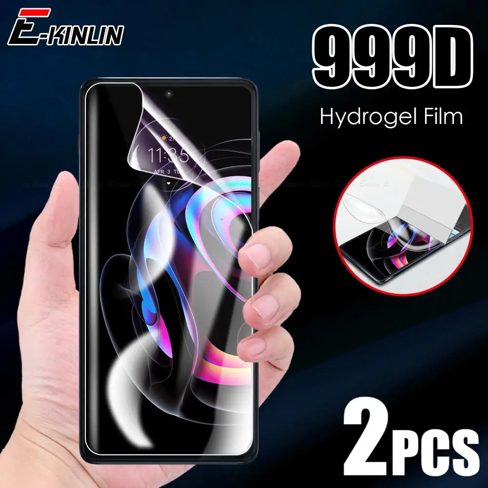 

2Pcs Hydrogel Film Screen Protector For Motorola Moto Edge 30 20 S Lite Fusion Pro E7 E7i Power E6 Plus E6s Z4 Full Cover Film