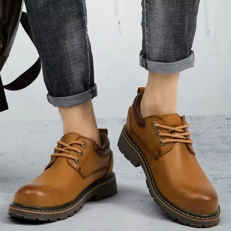 Зимняя мужская обувь Old Head из матовой воловьей кожи на флисовой подкладке