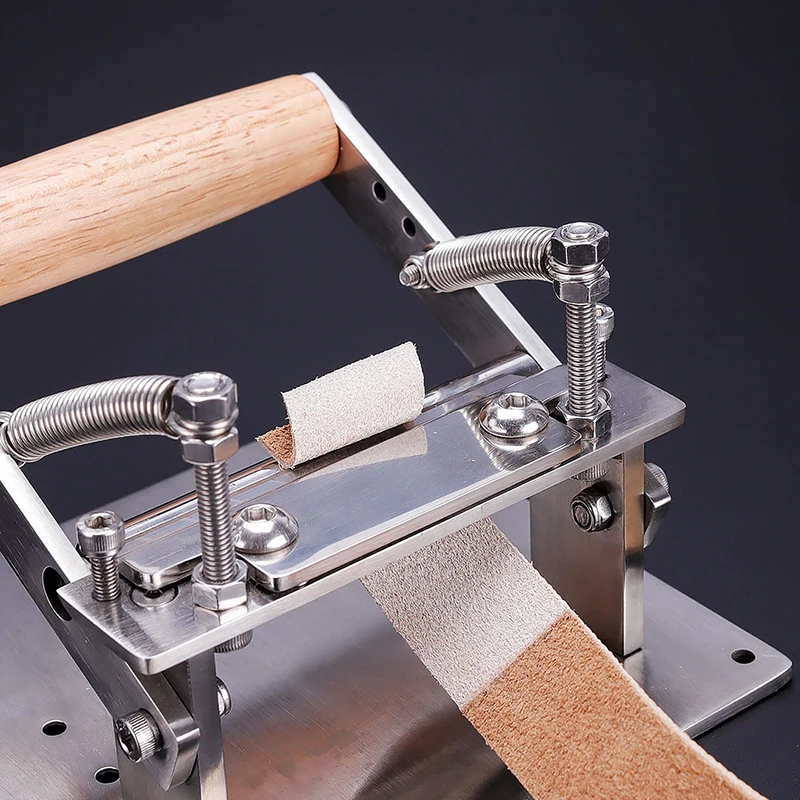 

DIY Leather Strips Belt Thinning Machine Manual Cowhide Leather Splitter Machine Cutting Peeler Roller Tools