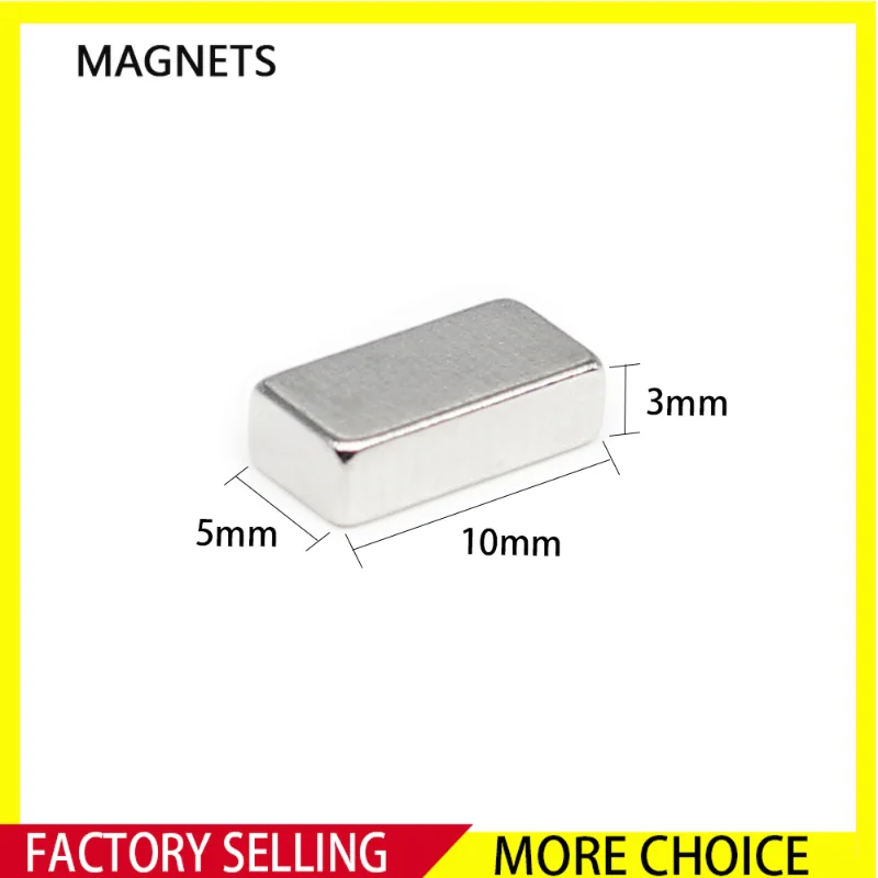 

20/50/100/200/300/500PCS 10x5x3 mm Small Block Magnets Strong N35 Quadrate Neodymium Permanent Magnet Sheet 10x5x3mm 10*5*3 mm