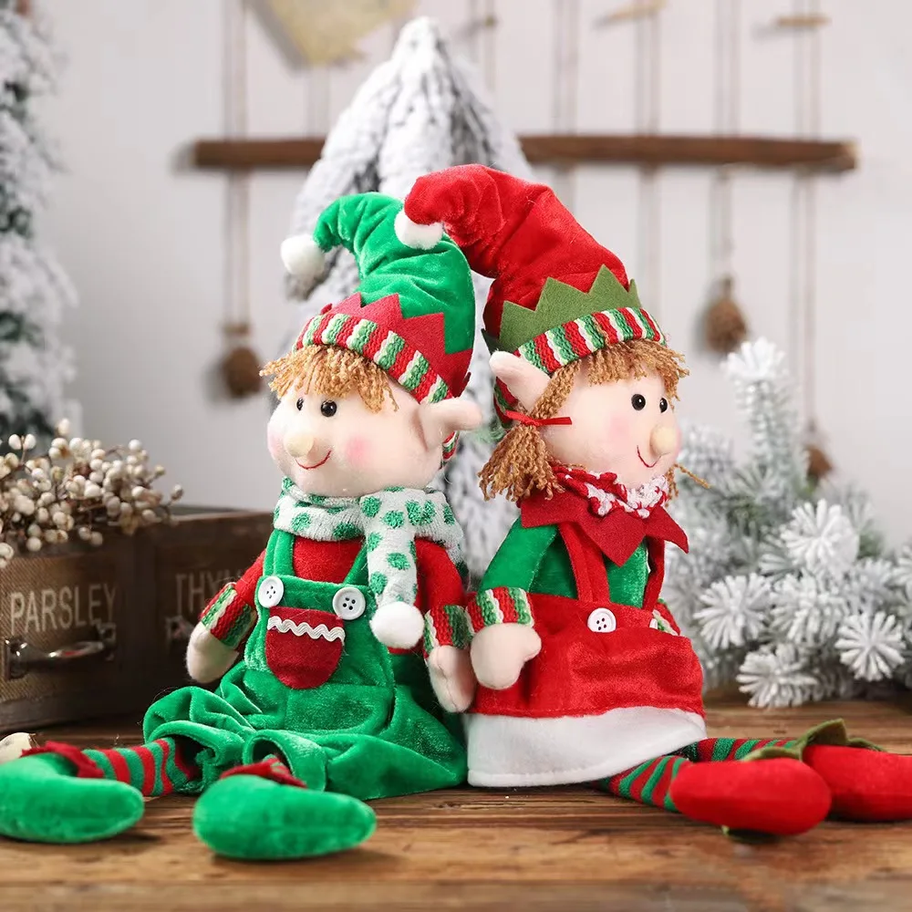 

Hanging Leg Elf Sitting Posture Doll Elf Toy Children's Christmas Gift Shopping Mall Decoration Christmas Ornaments Photo Props