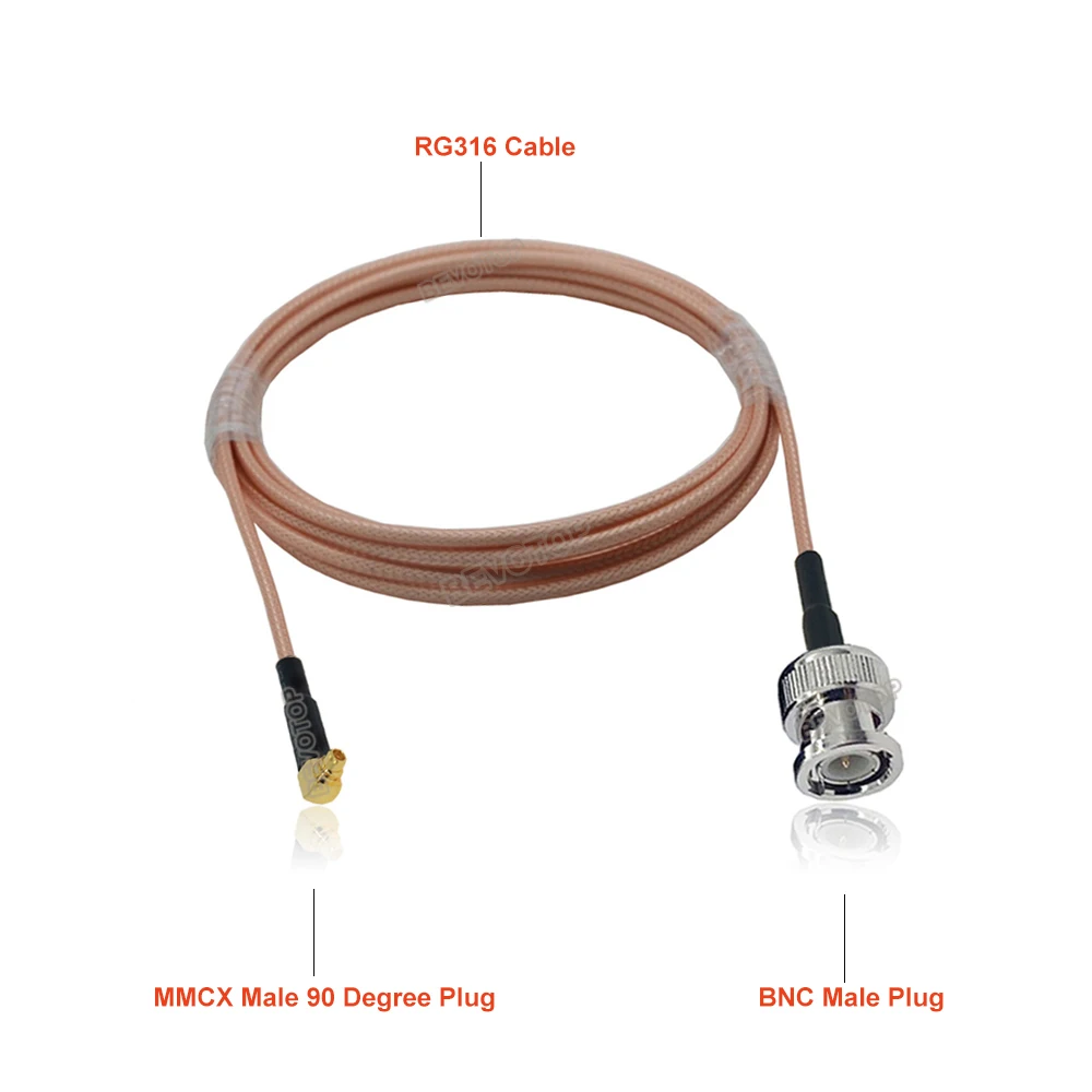 

1 шт. BNC штекер к MMCX штекер прямой/Прямоугольный штекер кабеля RG316 50 Ом коаксиальный Удлинительный кабель с отверстием RF коаксиальный Перемычка шнур