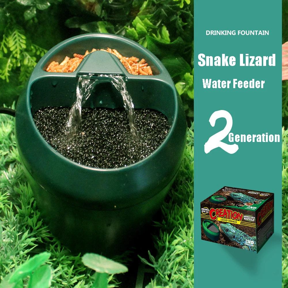 

Generation 2 Reptile Chameleon Drinking Fountain Water Dripper for Snake Gecko Lizard Chameleon Bearded Dragon Water Dispenser