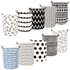 Складная корзина для белья, круглая корзина для хранения, корзина большой емкости для белья, корзина-органайзер для грязной одежды, корзина для игрушек, домашнее ведро 40x50 см