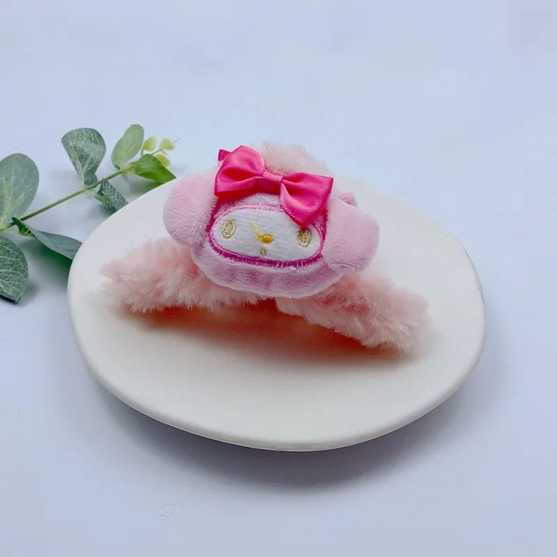 Новая плюшевая мультяшная кукла Sanrio с клипсой зажим-клипсой зажим для спины и