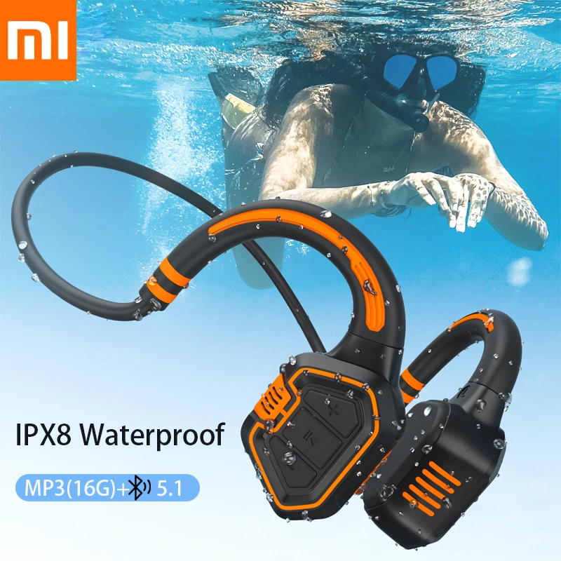 

Xiaomi Bone Conduction Earphone IPX8 Swimming Waterproof Special Wireless 5.1 Bluetooth Calling Outdoor Sports Fitness Headset