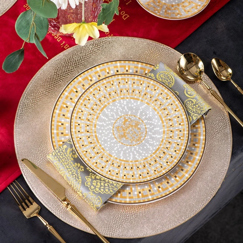 

Light luxury hotel commercial table set tableware tableware set western steak plate