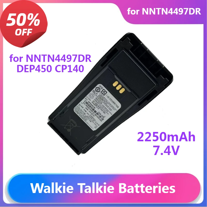 Фото Батарейки для рации NNTN4497DR для рации DEP450 CP140 CP040 CP200 CP380 EP450 CP180 двусторонние радиостанции 2250 мАч №1