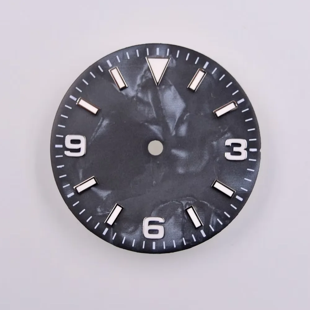 Зеленый светящийся циферблат для часов NH35A NH36 NH36A стерильный 29 мм