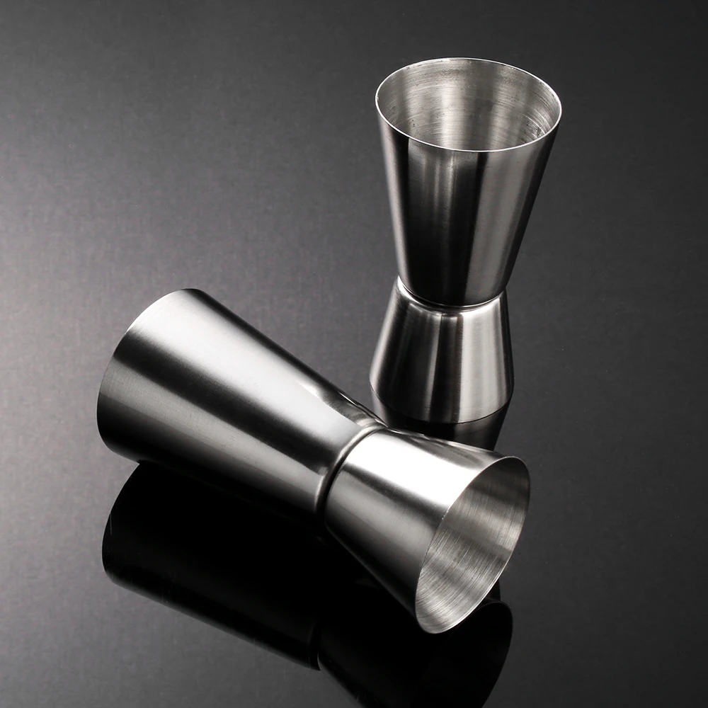 Stainless Steel Cocktail Shaker 15/30ml or 20/40ml Measure Cup Dual Shot Drink Spirit Measure Jigger Kitchen Gadgets
