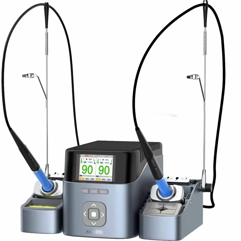 

T420D Intelligent Double Welding Station with Handle Seat T245 T210 T115 Welding Handle Iron Tips for PCB BGA Repair