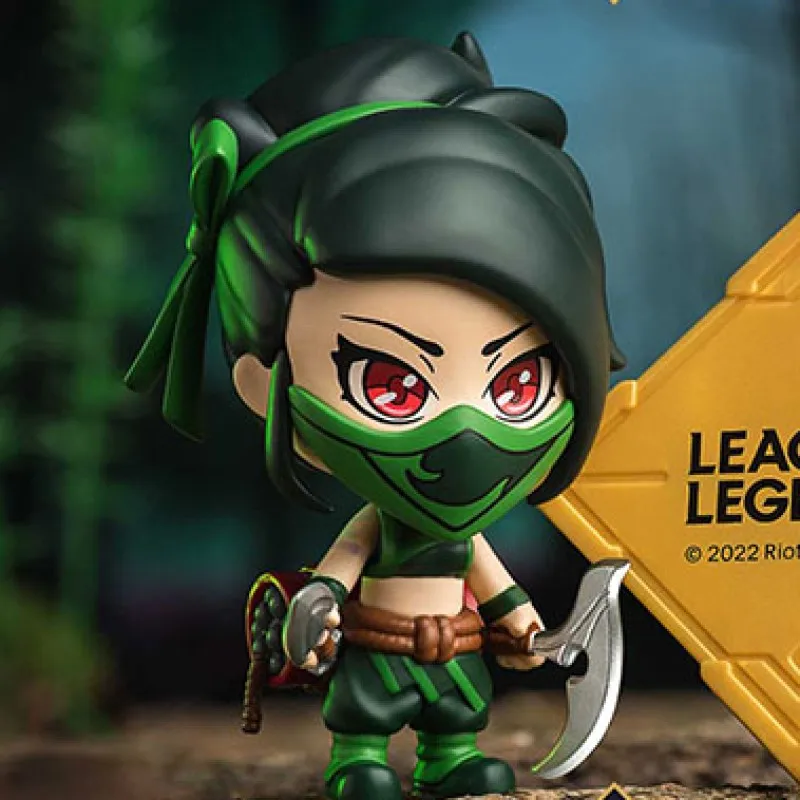 10cm Irelia Akali Zed Lee Sin Kawaii Original Anime Action Figure Free Shipping Items Toy For Children Birthday Gifts