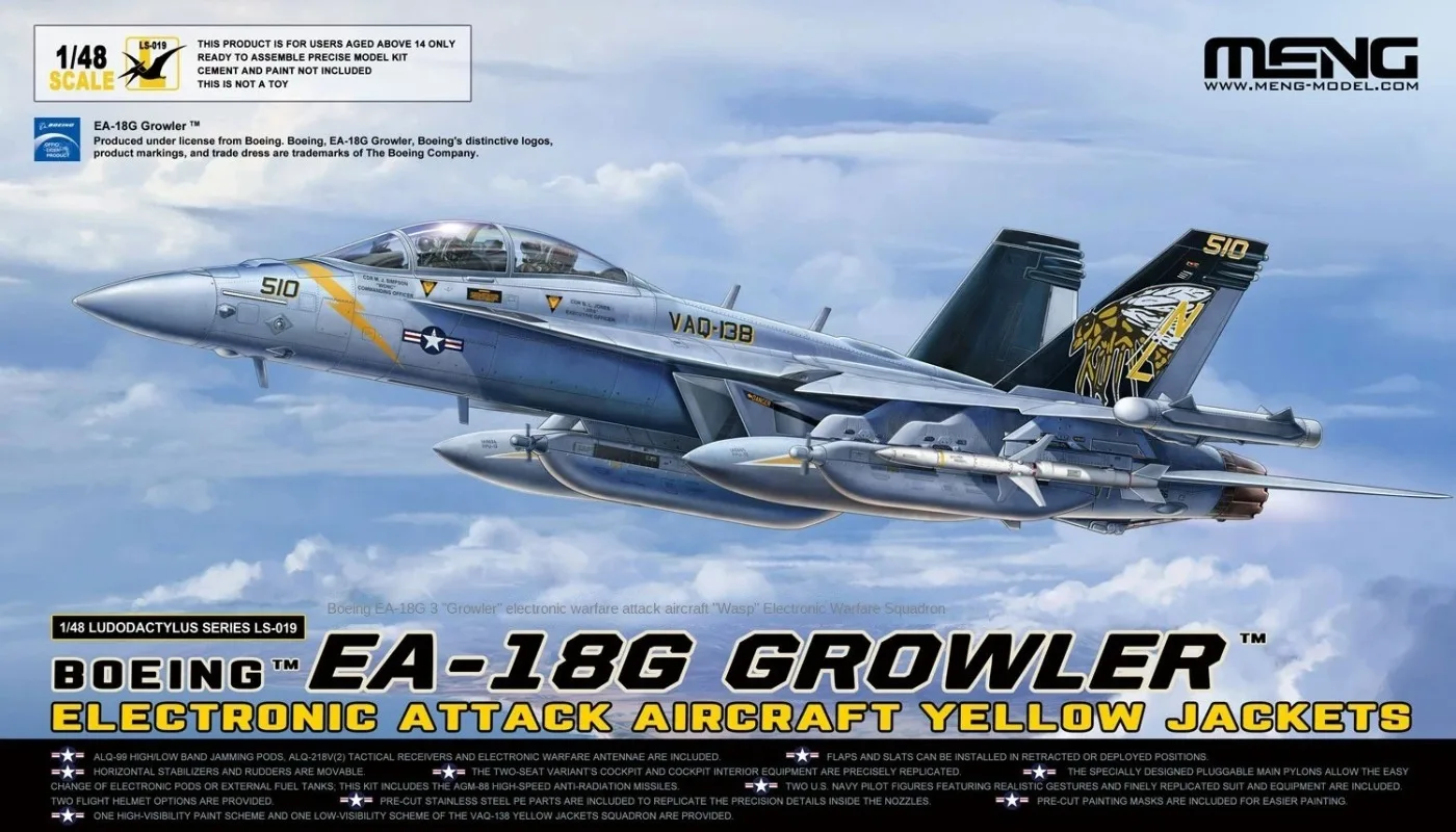 Фото MENG LS-019 1/48 Модель электронного истребителя Boeing EA-18G Growler 