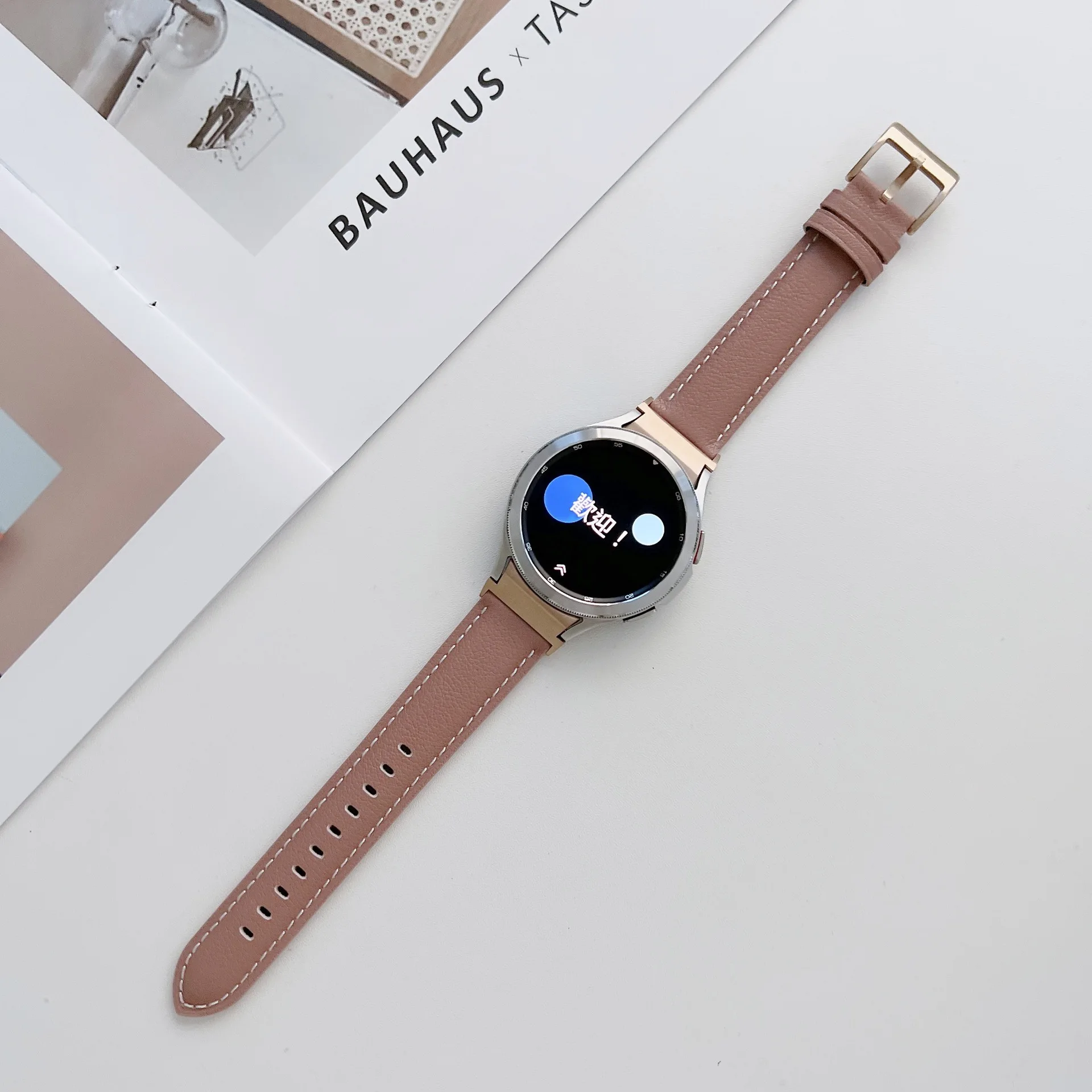 Strap For Samsung Galaxy Watch 5/4 40mm 44mm Leather No Gaps Bracelet Correa Galaxy Watch 4 Classic 46 42mm/5 Pro 45mm WatchBand