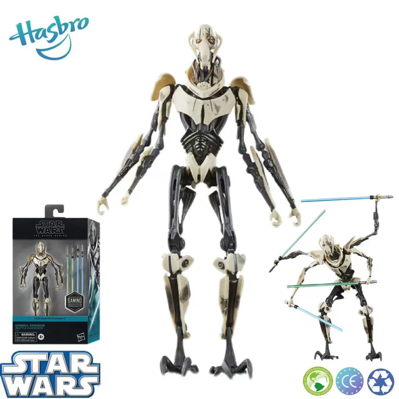 Hasbro Star Wars Black Series Battlefront Ⅱ Gaming Greats General Grievous Battle Damaged Action Figure Model Toy 6"