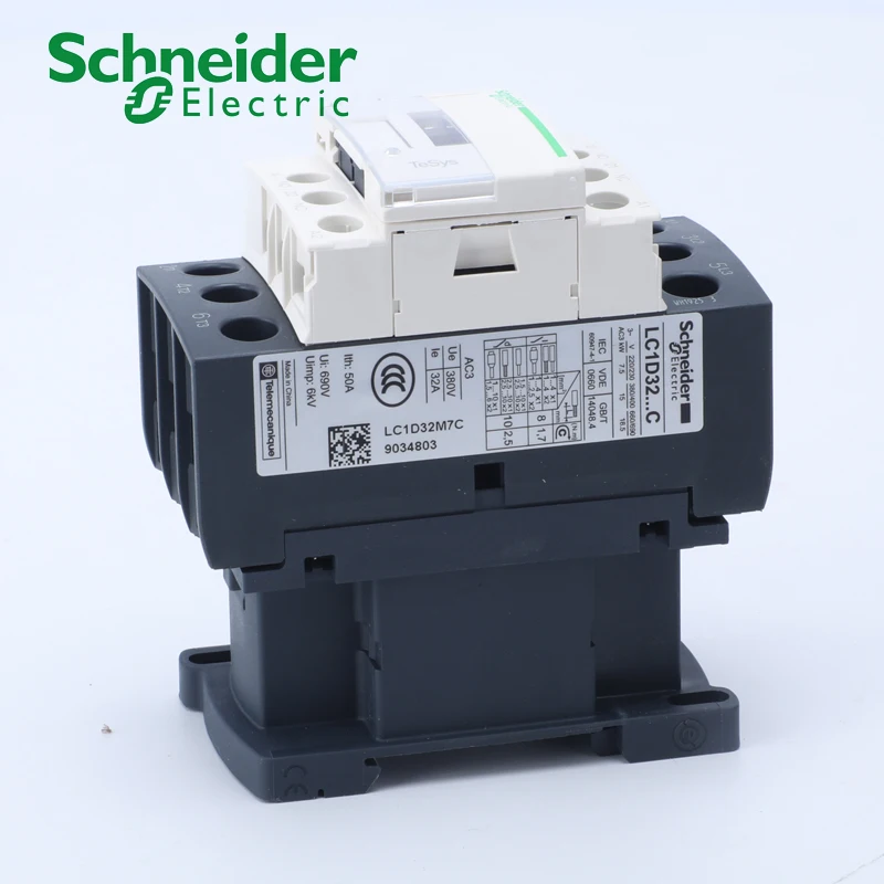Контактор переменного тока Schneider Electric LC1D32 3P 32A LC1D32M7C LC1D32CC7C LC1D32B7C LC1D32E7C LC1D32F7C LC1D32Q7C