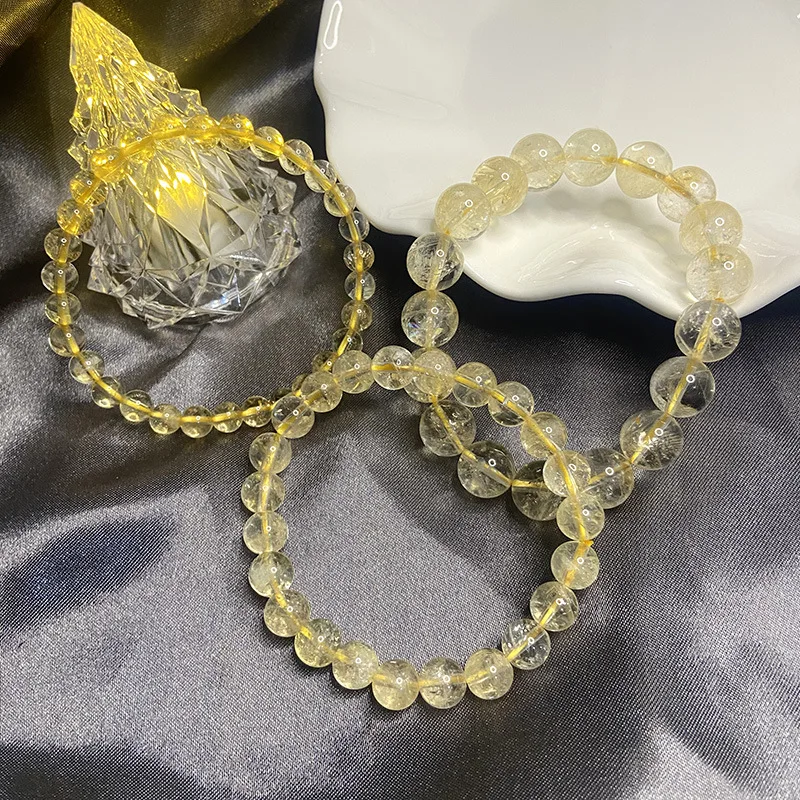 Натуральный бразильский цитрин помощник женский браслет на ночь счастливый