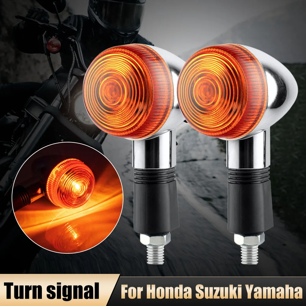 

2PCS Motorcycle Turn Signal Lights Flashing Led Front Turning Lamp For Suzuki Bandit 250 400 74A/75A/77A Yamaha XV250