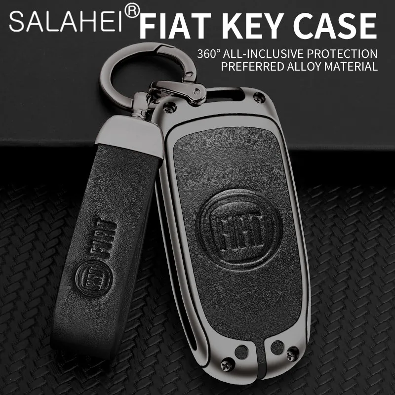

Zinc Alloy Leather Grain Car Smart Key Case For Fiat Jeep Renegade Grand Dodge Ram 1500 Journey Charger Dart Challenger Chrysler