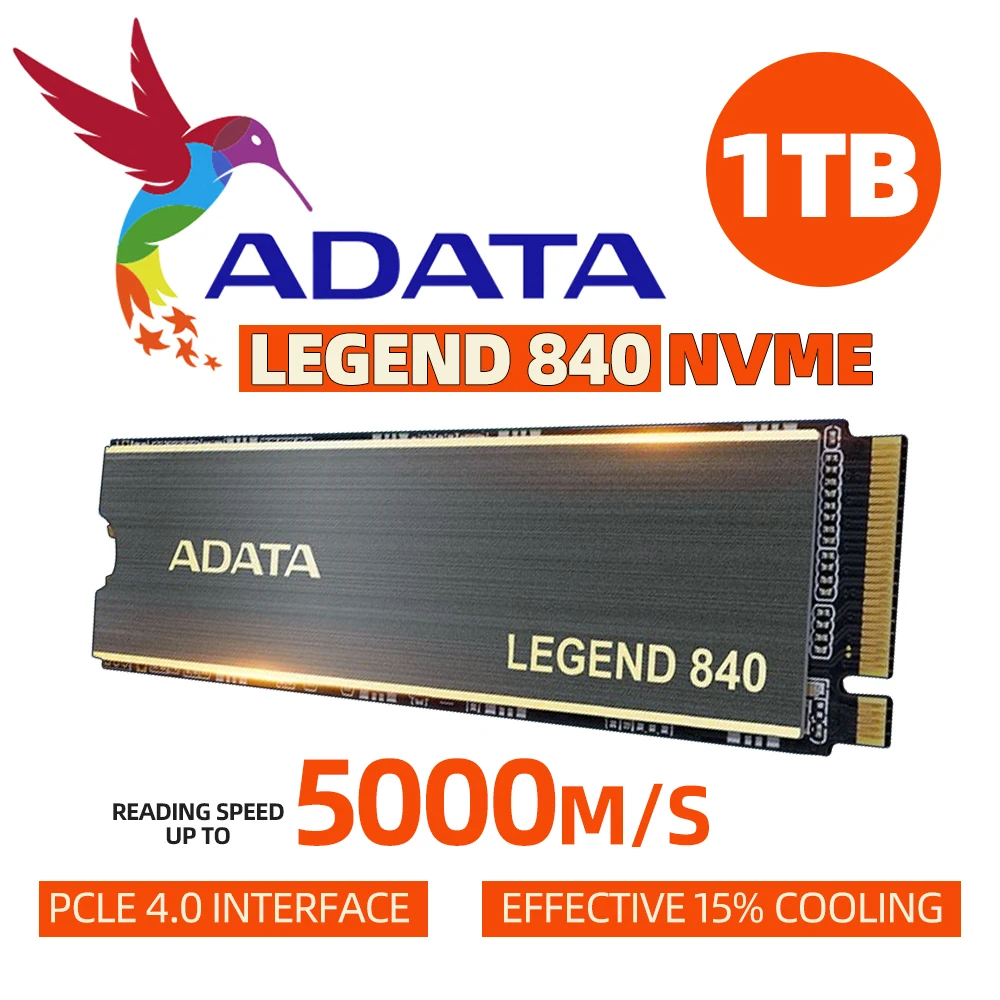 

ADATA New LEGEND 840 NVME SSD M.2 2280 ТБ SSD жесткий диск для ноутбука, рабочего стола, внутренний жесткий диск Innogrit IG5220