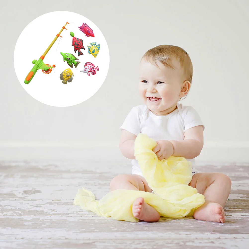 

1 Set of 7Pcs Educational Playthings plasticen Fishing Toys Interactive Game