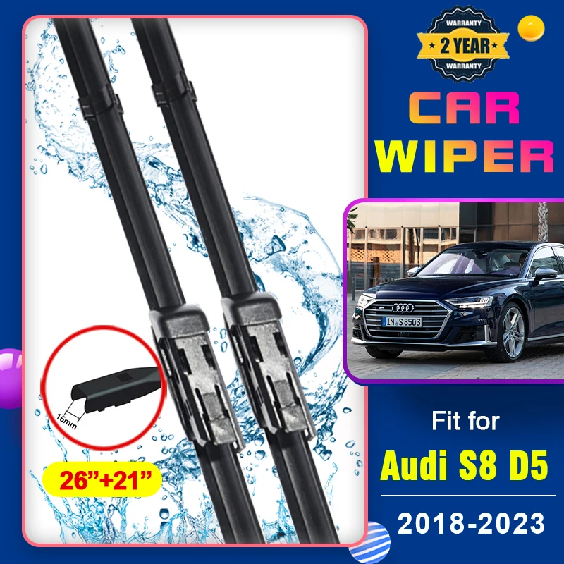 

For Audi S8 D5 2018 2019 2020 2021 2022 2023 Car Front Windscreen Hybrid Blade Wiper Blade Brushes Cutter Auto Accessories