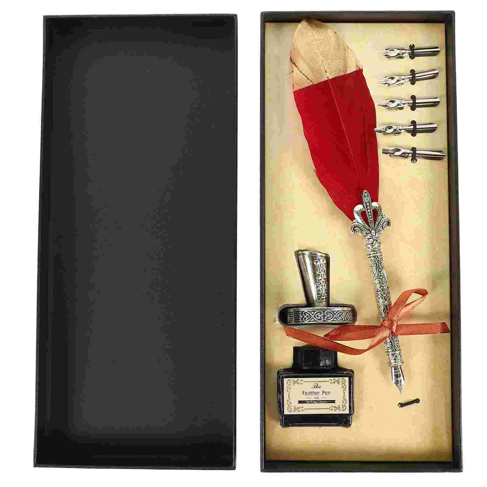 

Перьевая ручка в деловом стиле, набор наконечников для каллиграфии, чернила, перьевая сталь, подарок на день рождения