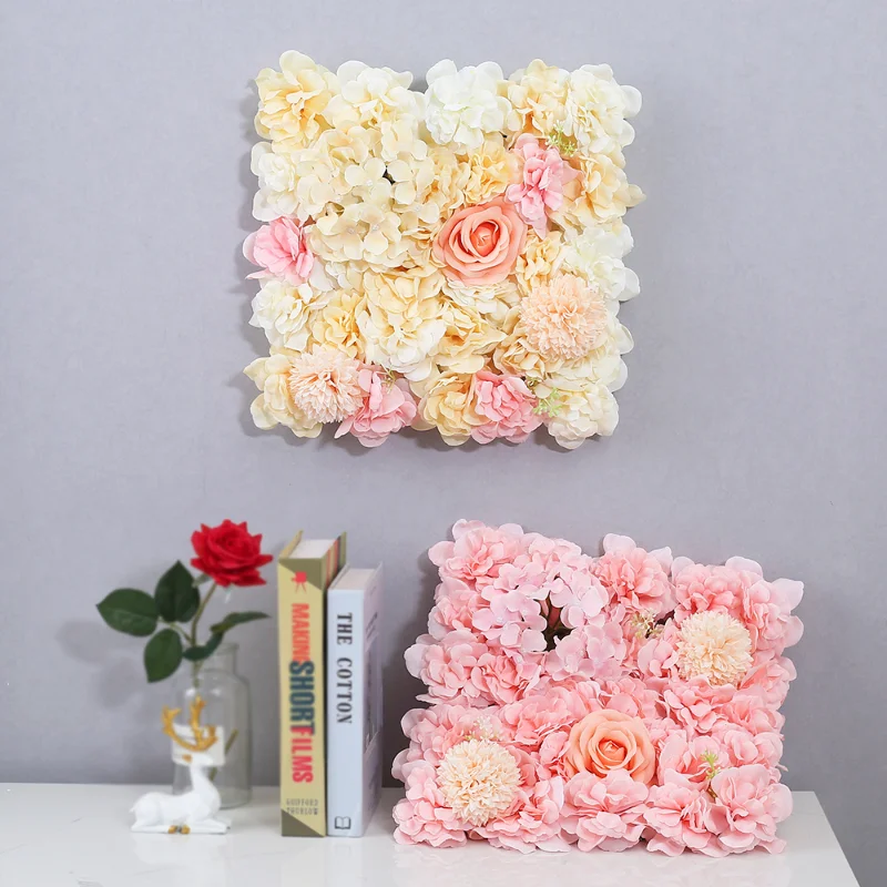 

1PC Wedding Flower Wall Artificial Silk Rose Wedding Backdrop Panel Garden DIY Party Background Wedding Decoration Arrangement